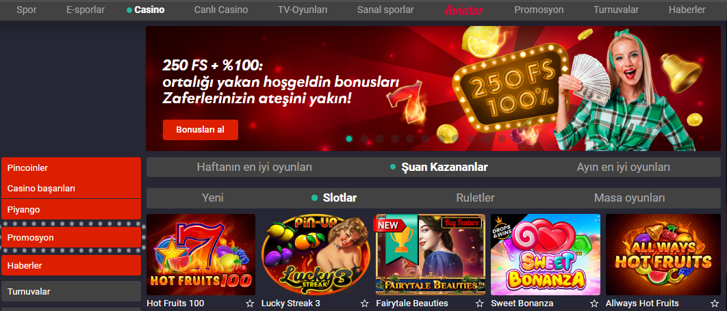 Pin Up Турция: честные выплаты и обширная игротека!